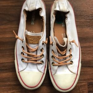 White slip on converse